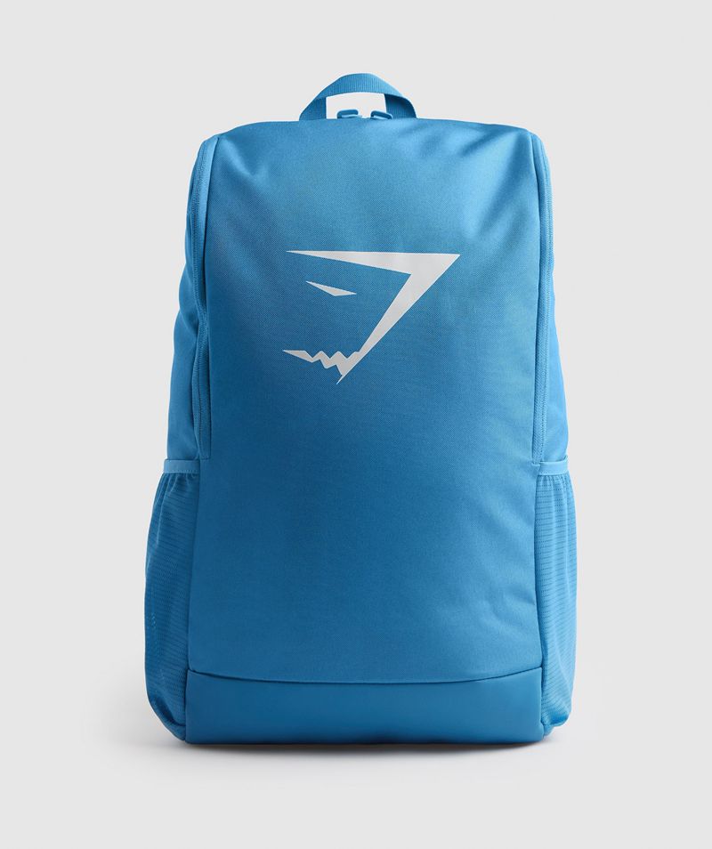 Mens Gymshark Backpack Clearance Sale - Sharkhead Blue